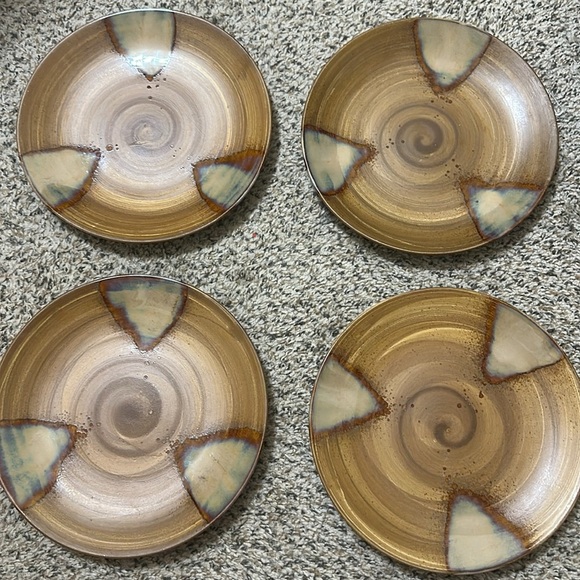 SET OF 4 Splash Brown by Sango, Stoneware Dinner Plate 11” - Picture 2 of 5